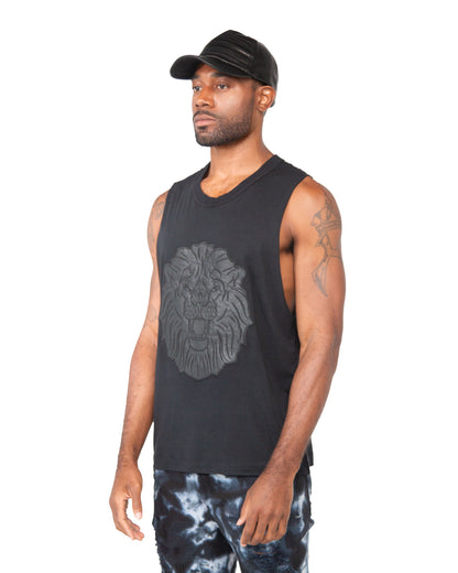 Embroidered Lamb Skin Lion Tee